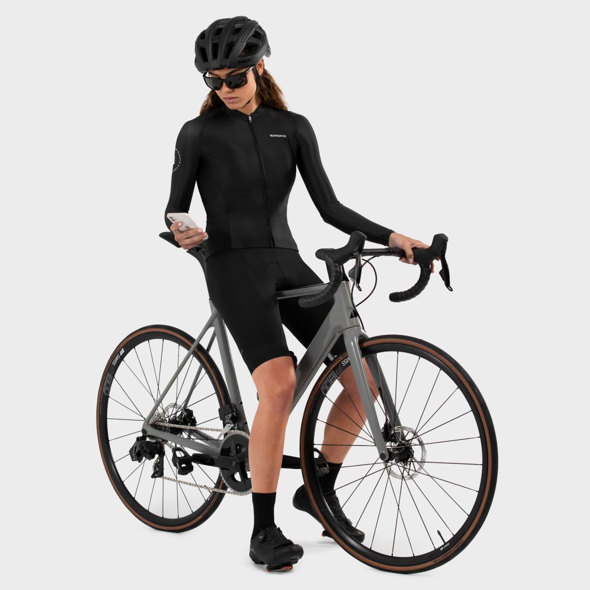 SIROKO - Maglietta da Ciclismo a Maniche Lunghe da Donne M2