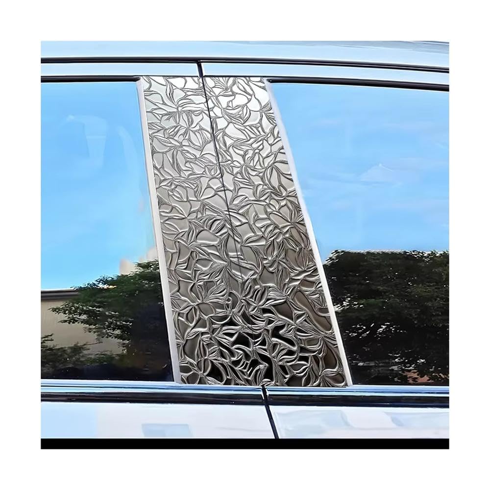 Bertdcx One Color Car Center Pillar Stickers Leaf Pattern B-Pillar Scratch Protection Auto Parts