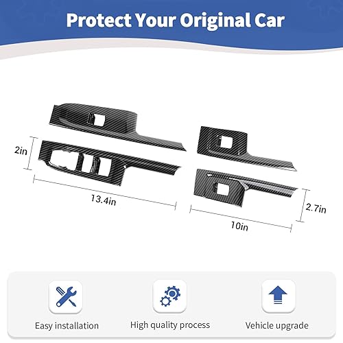 Miniatura 6 de RT-TCZ Cubierta para interruptor de elevación de ventana eléctrica Silverado para Chevy Silverado 2019-2021 para GMC Sierra 2019-2022 Accesorios