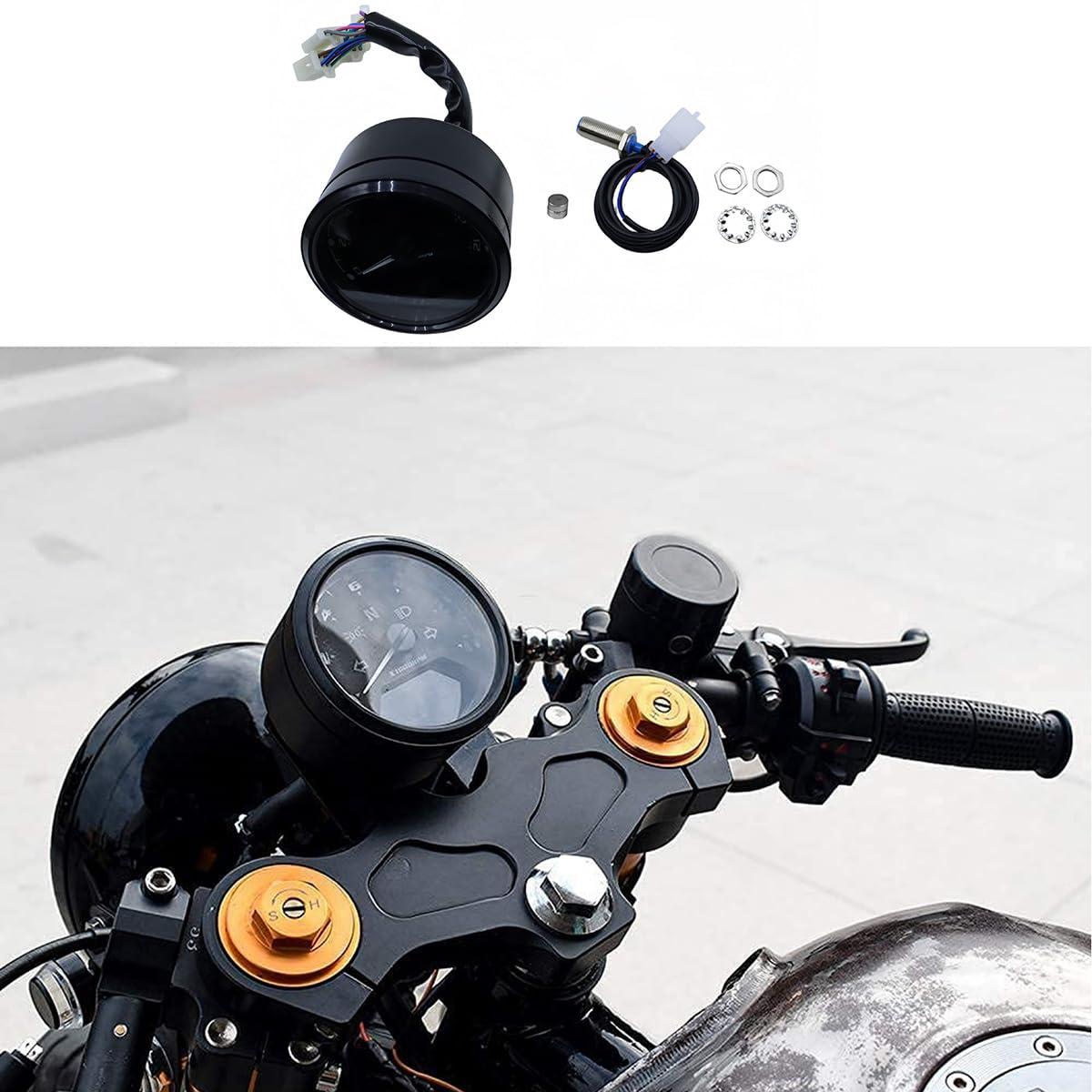 Contachilometri universale per moto Contachilometri digitale LCD Contagiri con luce notturna adatta per la moto 12V più popolare
