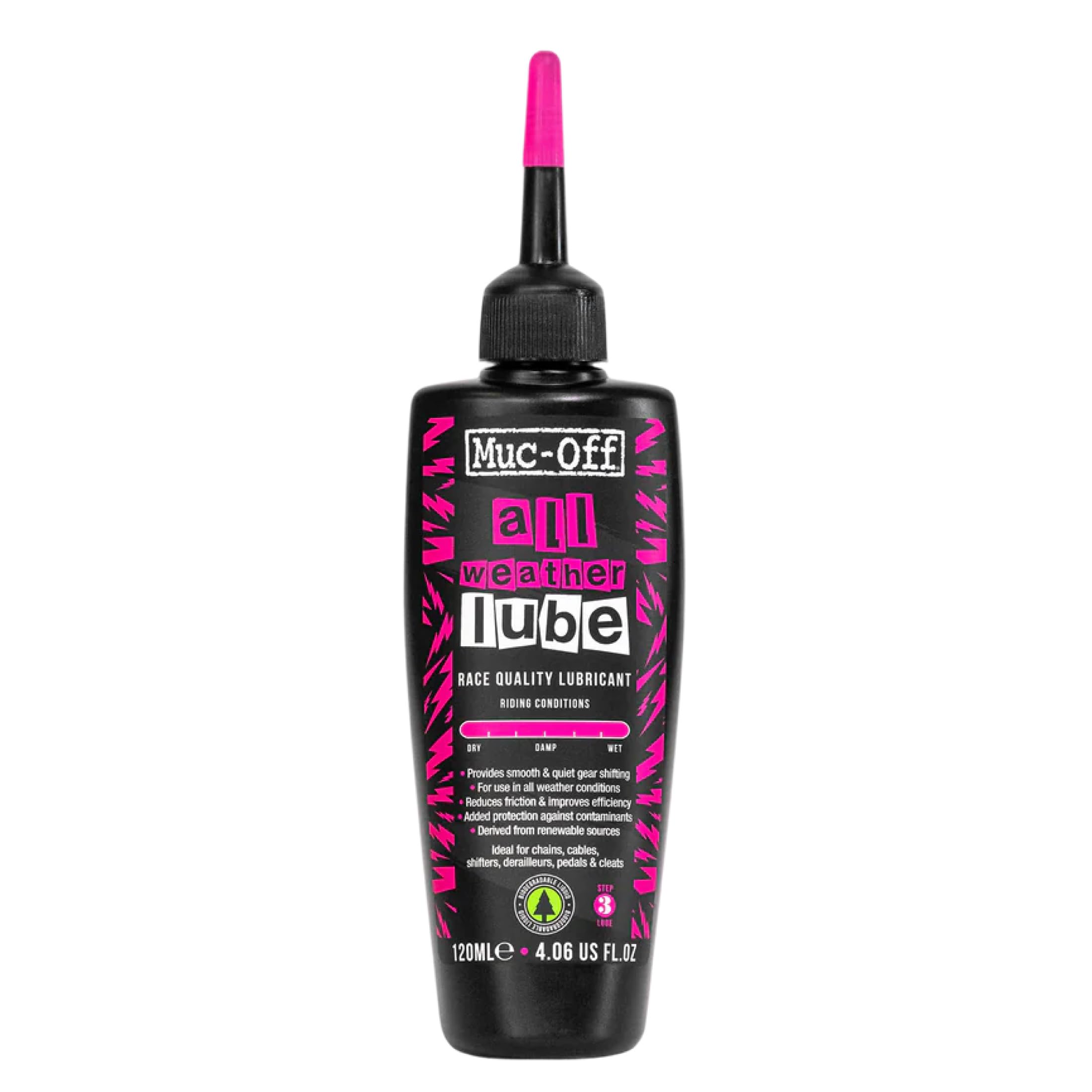 Muc-Off All-Weather Chain Lube 120 ml - Lubrificante Catena Bici Biodegradabile