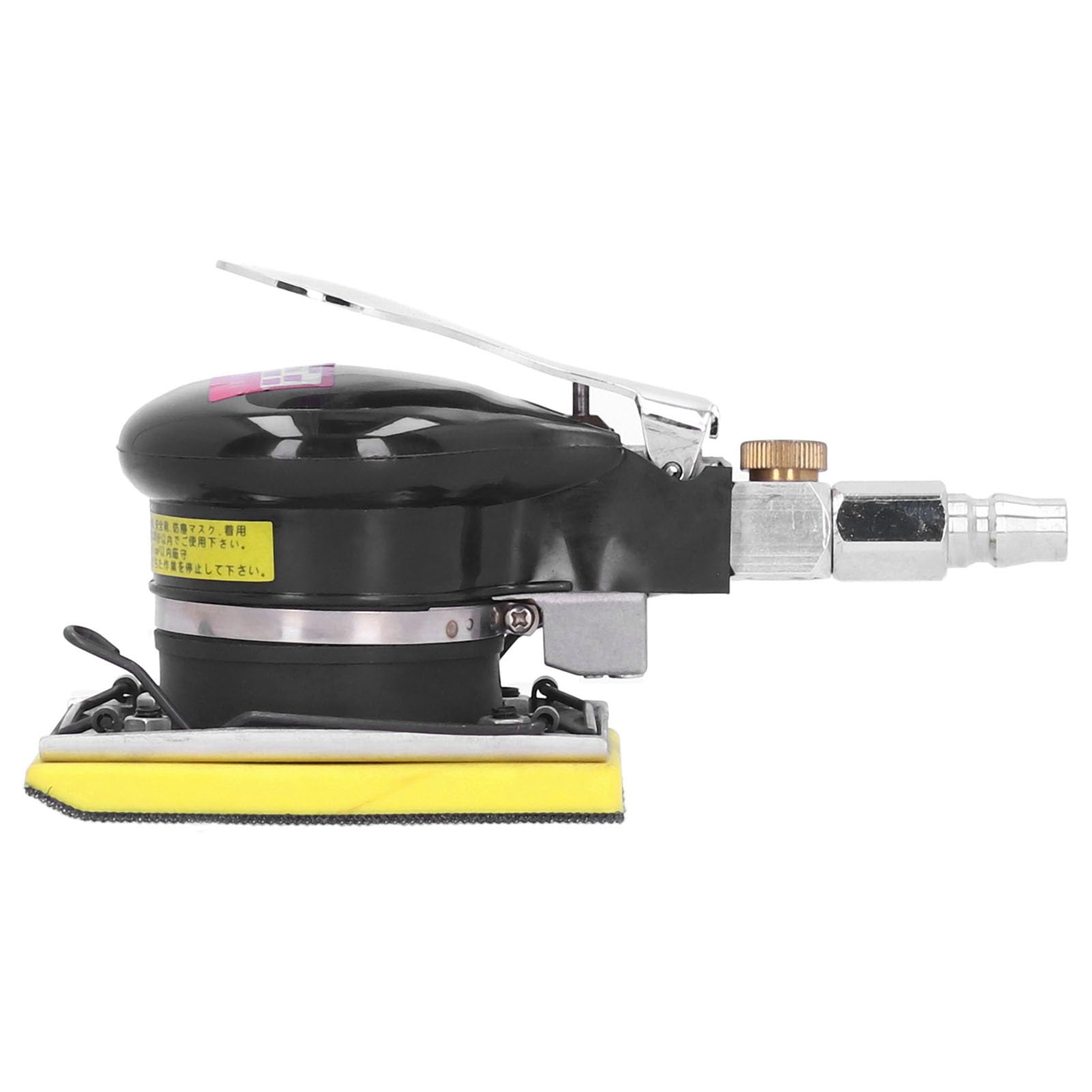 Professional Air Palm Sander, Fine Pneumatic Grinder Grinding Machine Square Sandpaper Random Orbit Sanders Polisher Manual Polishing Handheld