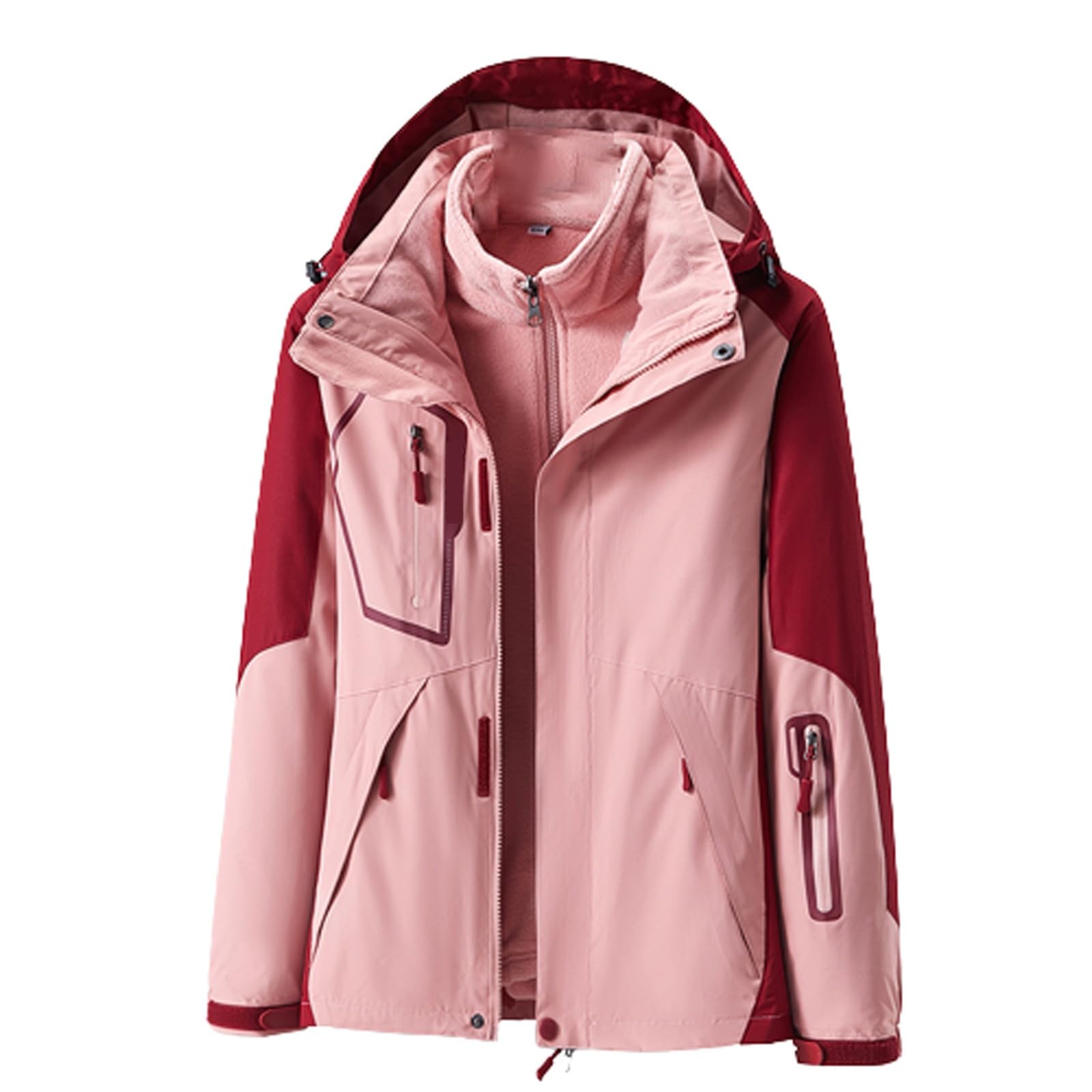 Chaqueta softshell para mujer, impermeable, forrada para mujer, cortavientos, tallas grandes, chaqueta de invierno, chaqueta de invierno, chaqueta de senderismo, chaqueta de transición, chaqueta