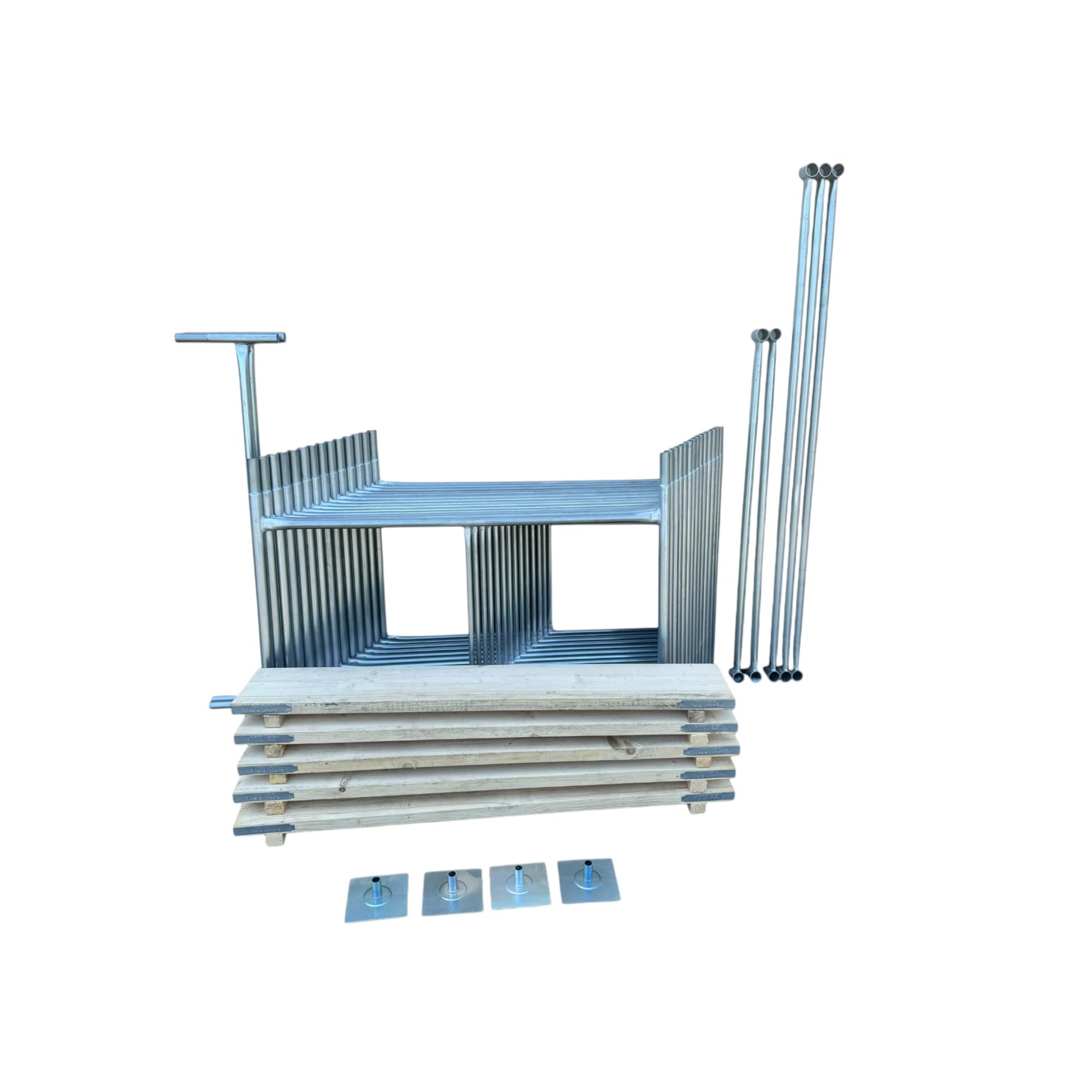 Toptower Classic 7.2m (WH) DIY Galvanised Scaffold Tower - 4' x 4' Base Size