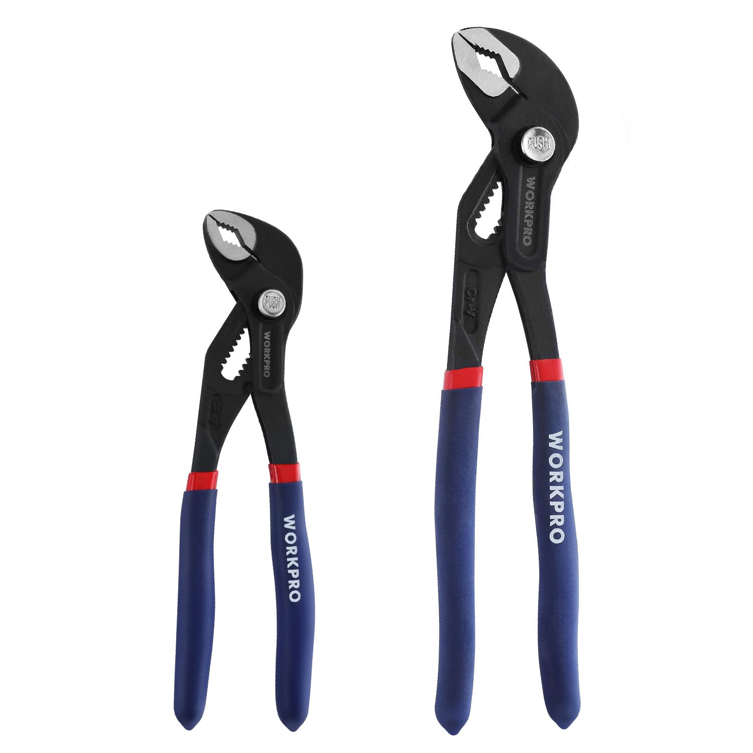 2 Pack Water Pump Pliers 180mm 250mm Quick Adjustable Hose Grips, Slide Joint Pliers Set with Large Jaw Capacity and Non Slip Handle