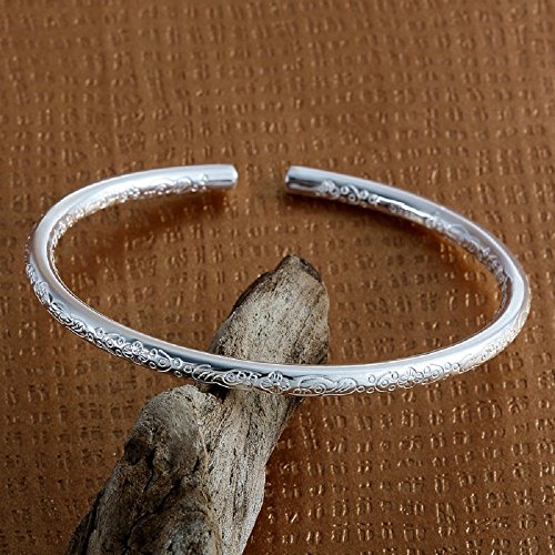 999 Solid Sterling Silver Bangle Cuff Bracelets for Women's | Sterling Silver Bracelet | Silver Jewelry | Silver Bracelets for Women | Jewelry for Women | Charm Bracelets for Women4