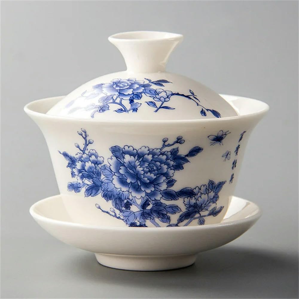 Porcelanowy zestaw do herbaty Gaiwan Kung Fu, Ceramiczny zestaw do herbaty Gaiwan Kung Fu w kolorze czarnym, 130 ml