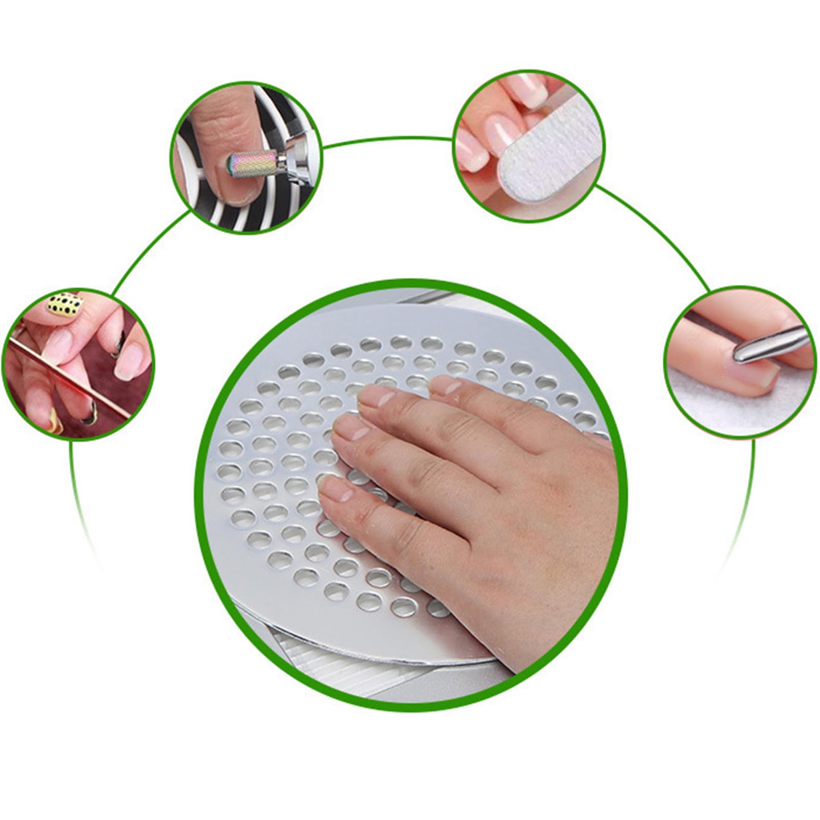 Aspiratore per Unghie, Aspirapolvere da Tavolo per Manicure, con Filtri Riutilizzabili, velocità Regolabile, 4 Ventole Integrate, Silenzioso, per Centri Estetici E Uso Domestico