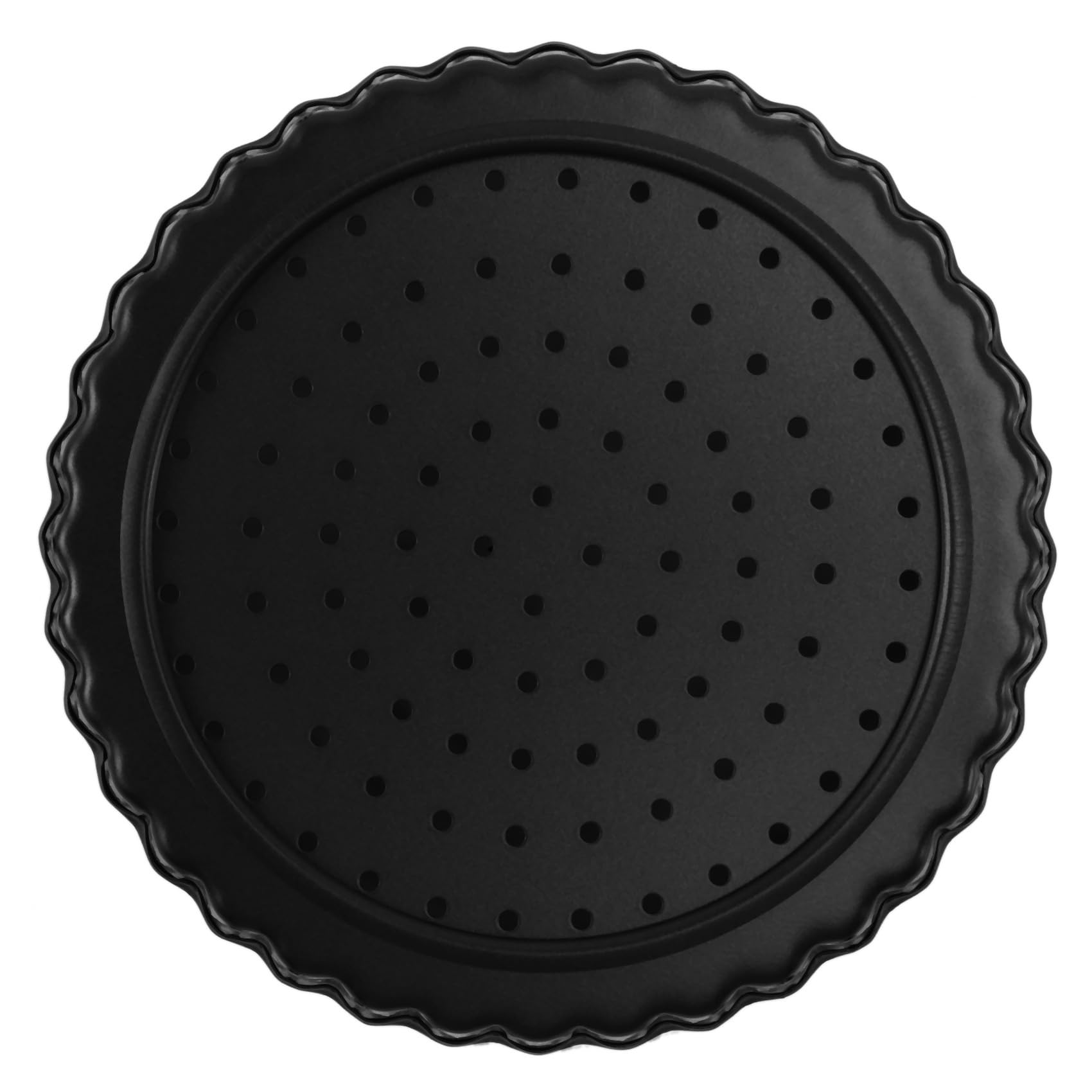 Lot de 8 poêles à tarte à quiche - 5 moules ronds perforés - Anti-adhésif - Avec trous pour gâteaux, tartes, quiches