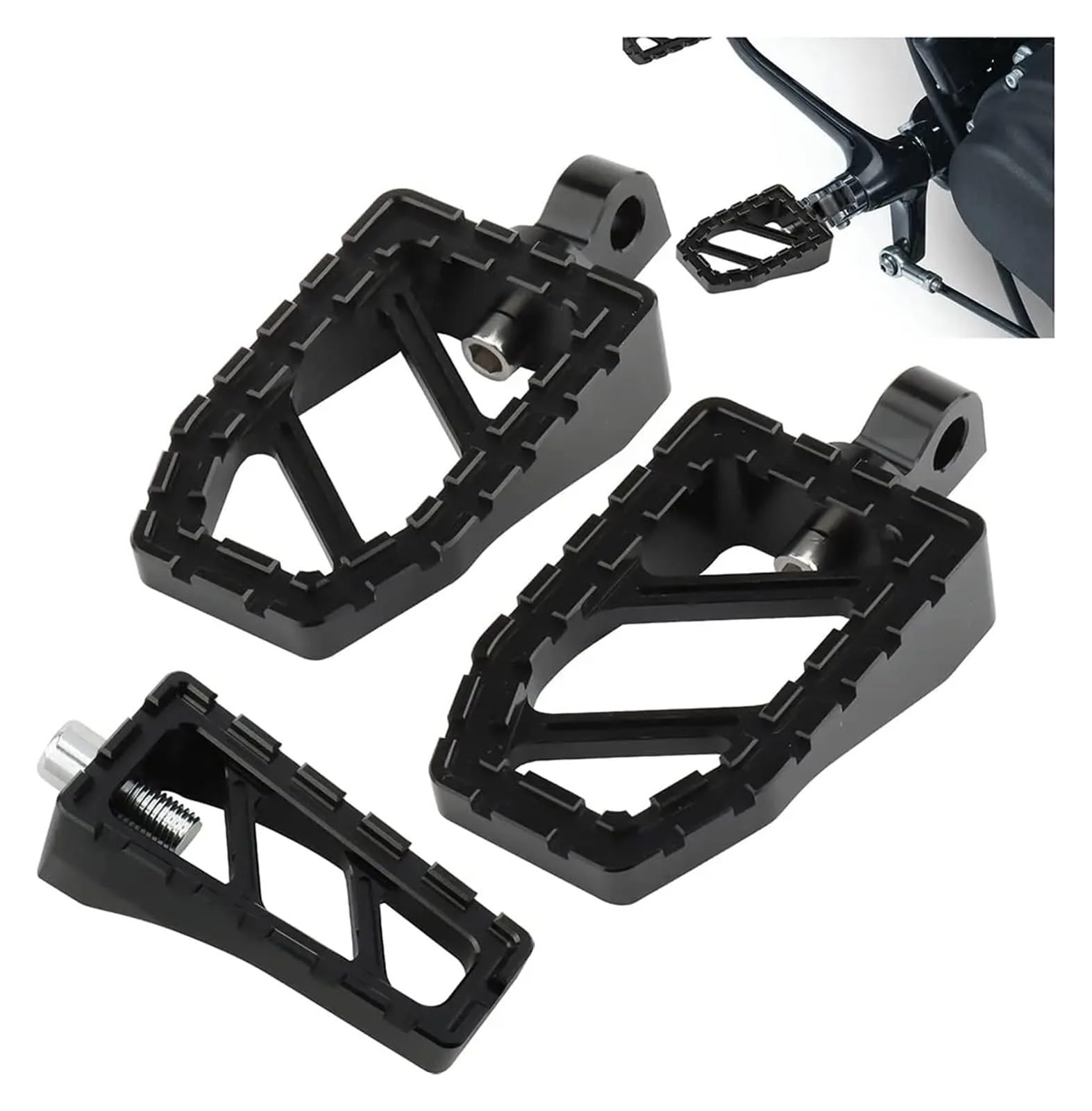 Juego Estriberas para Touring para Street Glide para Dyna Low Rider para Softail para Pedales Fatboy MX Clavijas Palanca Cambios para Motocicleta Reposapiés De Motocicleta(F Set)