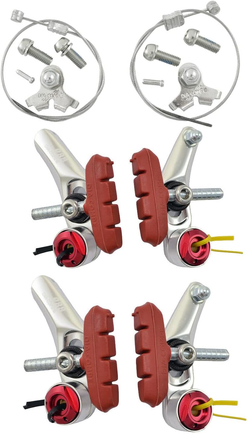 Dia Compe DC988 Cyclocross Cantilever Brake Set (Front & Rear), Silver, DP2567