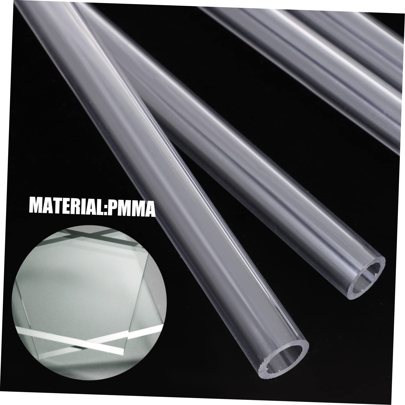 4 Tubos Rígidos Transparentes Para Refrigeración Líquida PC - PVC 10/14mm, 50cm