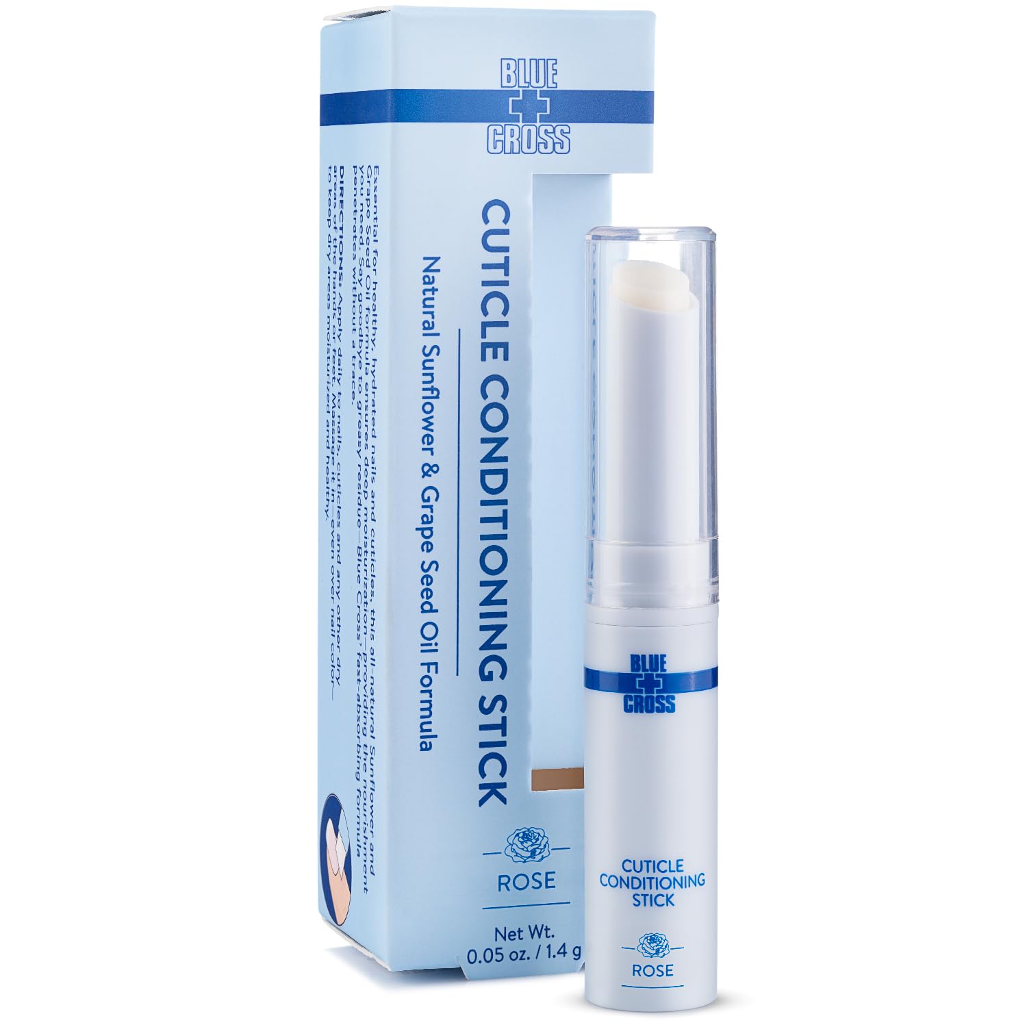 Blue Cross Cuticle Balm Conditioning Stick, Scented Cuticle Softener Oil Balm with Nourishing Sunflower & Grape Seed Oil, Professional Nail Care