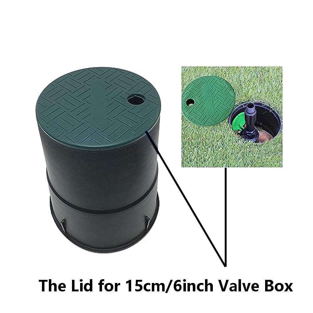 2 Coperchi Per Valvole Irrigazione Verde - Coperture R Tonde Per Giardino, Prato E Cortile - 15,5 Cm - 6
