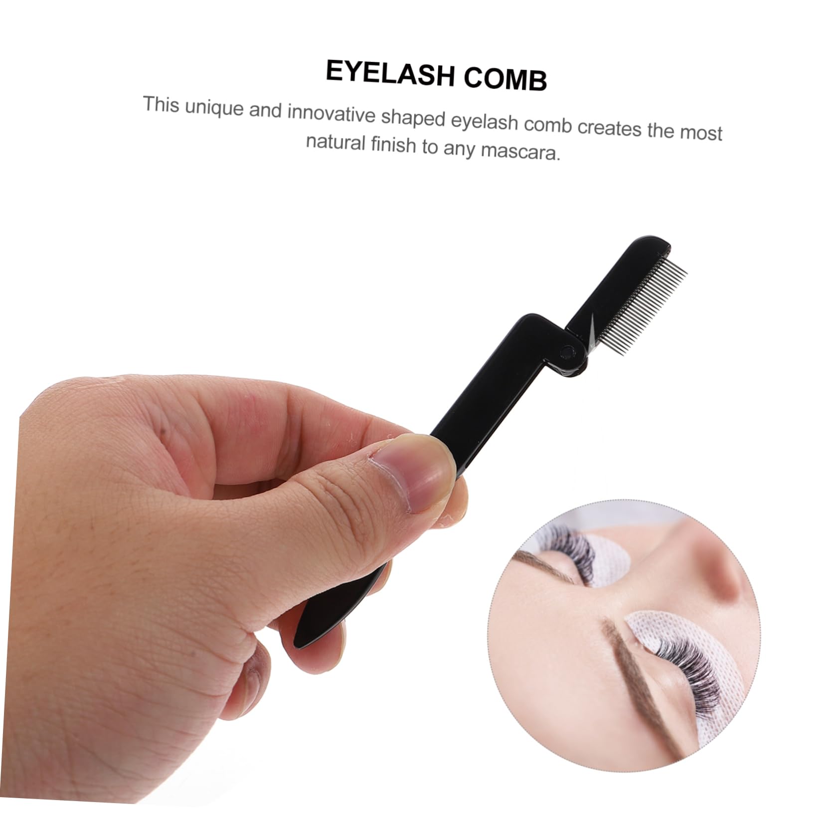 minkissy 9piezas Cepillo De Pestañas De Inoxidable Peina Para Pestañas y Cejas Herramienta De Maquillaje y Práctica Negro