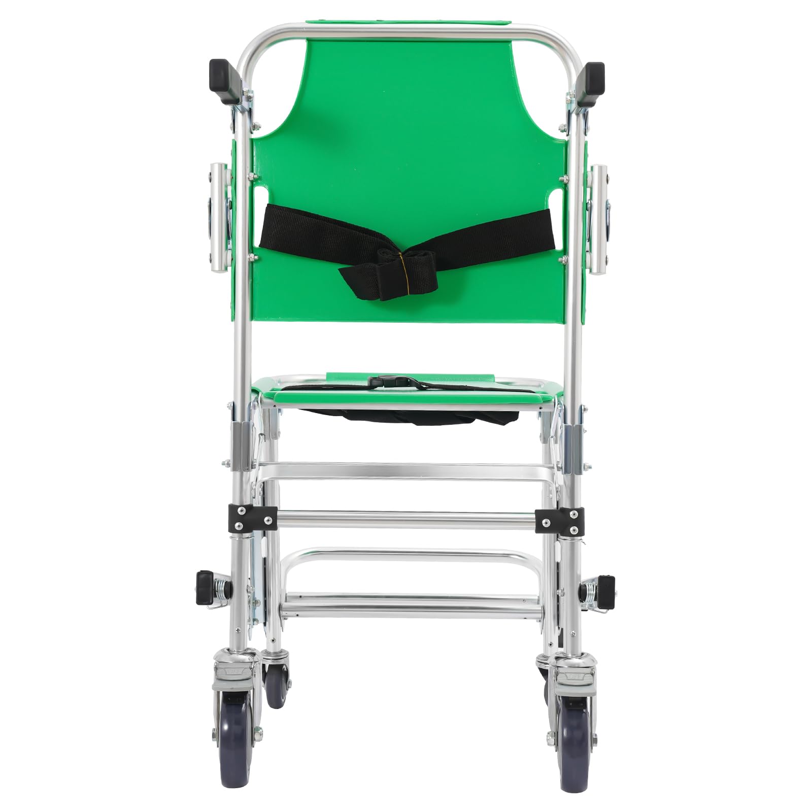 Silla plegable para escaleras con 4 ruedas, elevación manual, 159 kg, capacidad de carga, silla de evacuación para bomberos, silla de ruedas de emergencia de aleación de aluminio para personas mayores