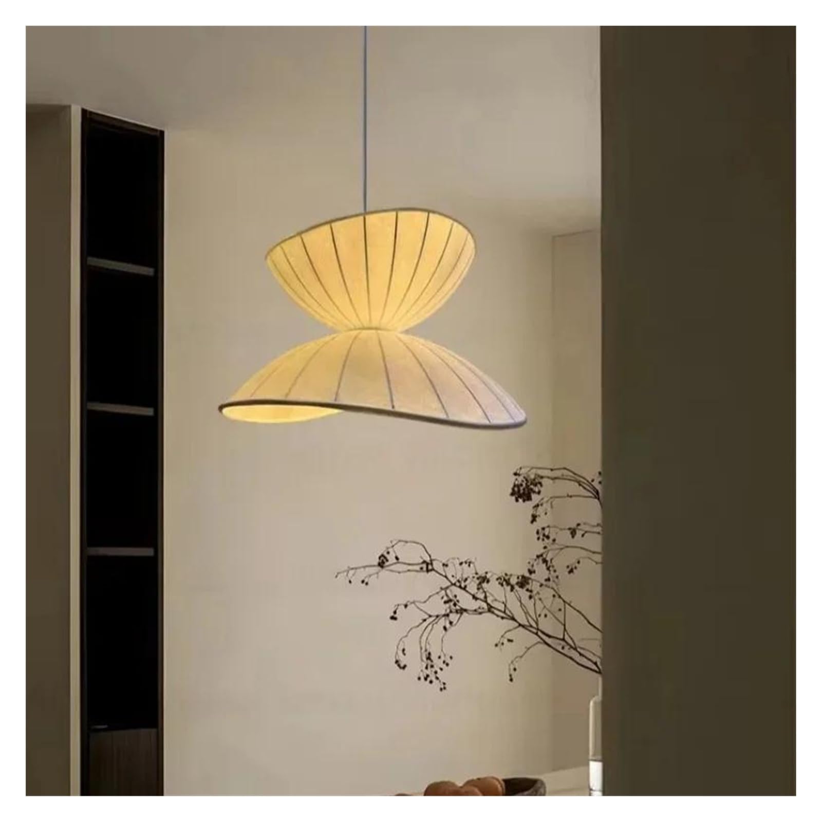 FZQSXAZU Chandelier, Modern Japanese Silk Chandeliers Living Dining Room Bedroom Home Decor Nordic Pendant hts Indoor hting Fixtures
