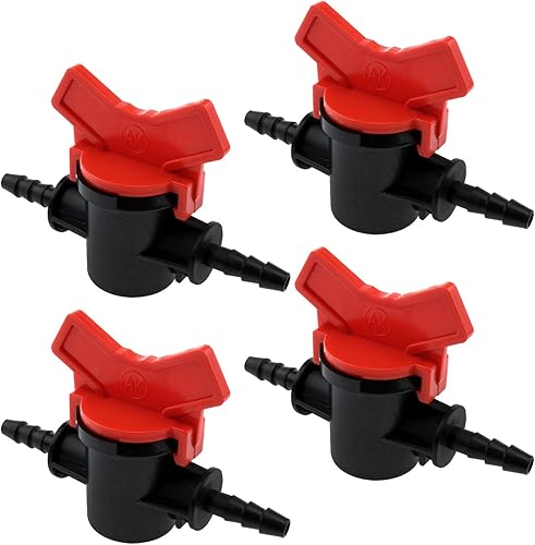 Zangc Válvulas de interruptor de riego por goteo de 14 pulgadas, válvulas de bola de púas, válvulas de riego de jardín, accesorios de riego para