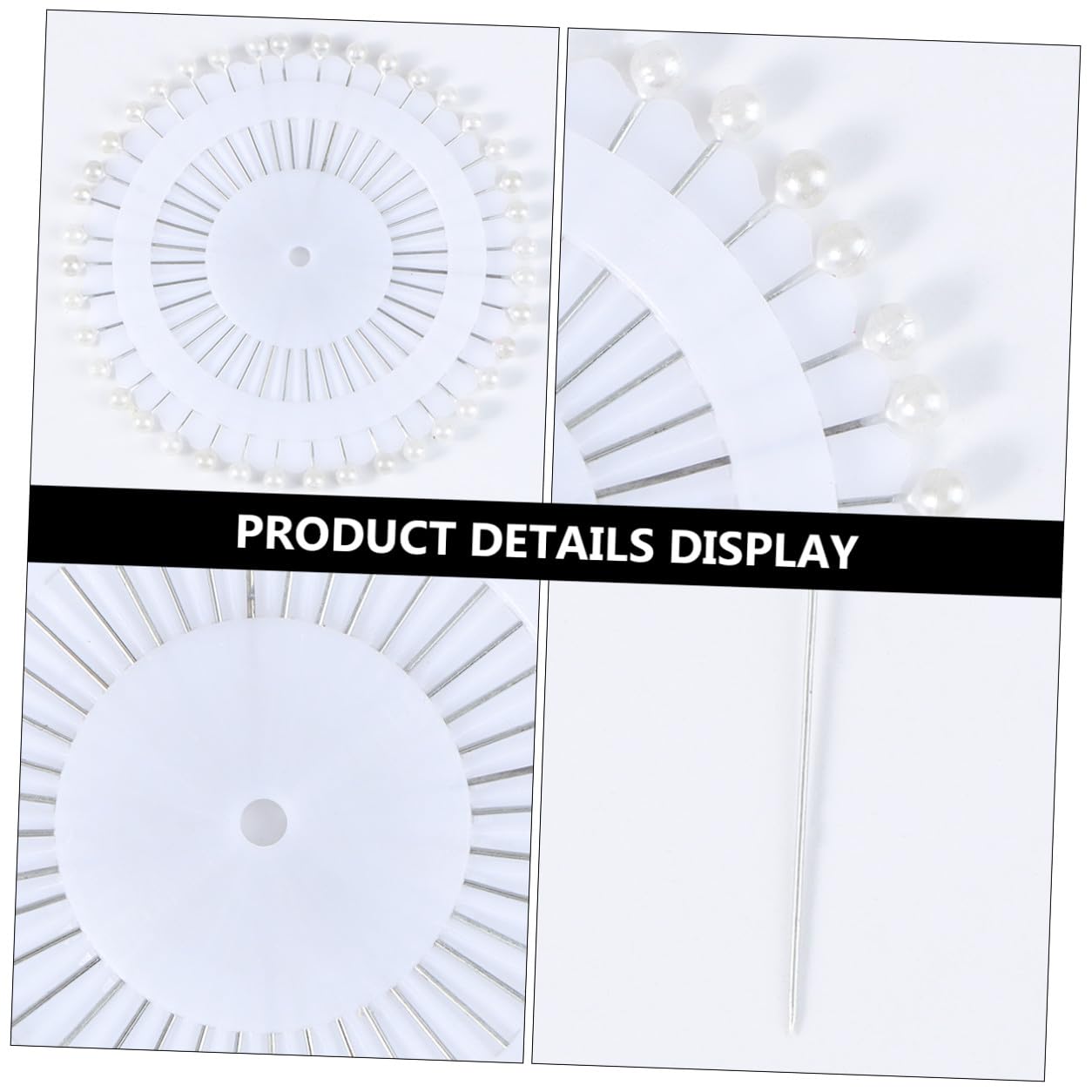 Alfileres con Cabeza de Imitación de Perla, 480 Piezas de 3 Mm | Acero Resistente al Óxido y Plástico, para Manualidades y Fiesta, Presentación en Pack de 480 Unidades