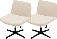 Vista 20 de Dimatic Fundas para Silla de Oficina sin Brazos Criss Cross Funda Ancha para Silla de Escritorio Funda Deslizable Elástica de Jacquard Silla Beige