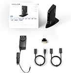 Poste d'accueil Displaylink, WAVLINK 12-in-1 Triple Monitor Station d'accueil pour Mac (DisplayLink Pilote requis)/Windows/Chrome, 4K HDMI, 2K HDMI, 2K DVI, Ethernet Gigabit, 6X 5Gbps USB A/C, Audio