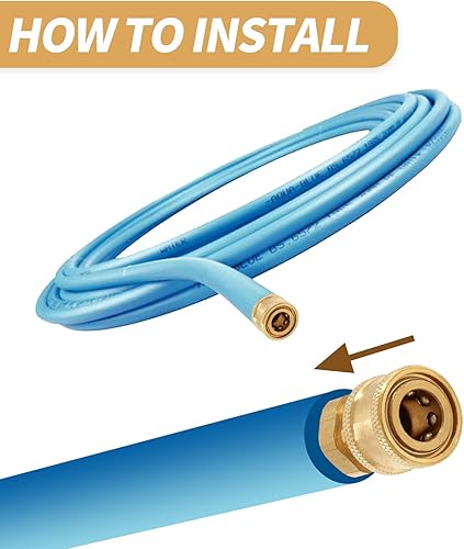 Miniatura 5 de Paquete de 2 acopladores para lavadora a presión de latón, accesorios de conexión rápida hembra NPT de 14 pulgadas, 5000 PSI