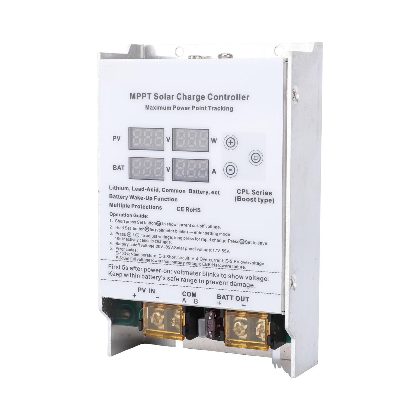Topiky Cargador de Controlador Solar MPPT de 600W, Regulador Elevador de