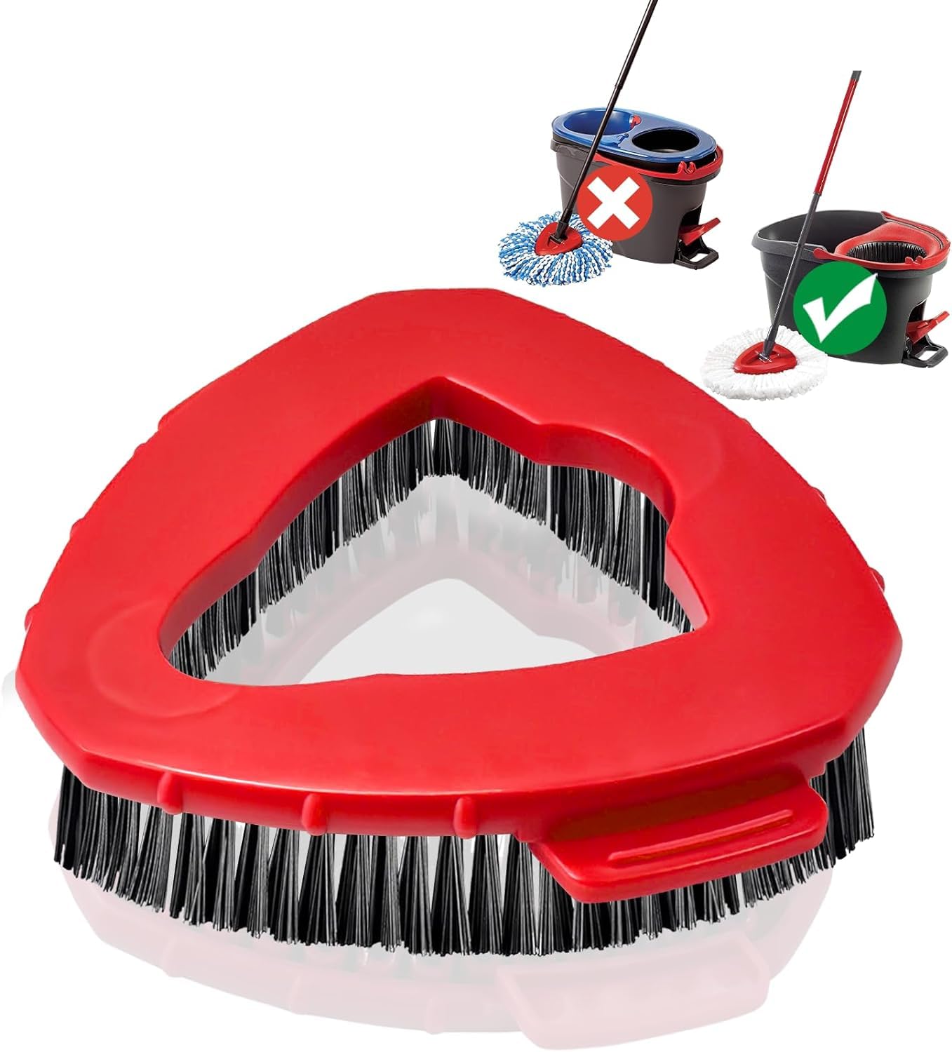 Scrub Brush, Spin Mop Scrub Brush Head Compatible for EasyWring 1-Tank System, Hard Bristle Cleaning Brush for Bathroom, Kitchen, Tub and Tile (Not Fit RinseClean 2-Tank)