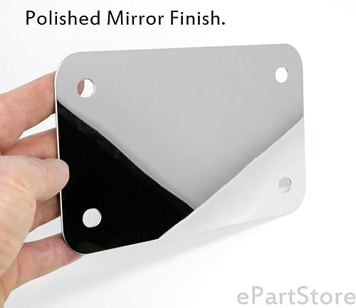 Miniatura 2 de Placa de refuerzo de respaldo de acero inoxidable para placa de matrícula de motocicleta, acabado cromado
