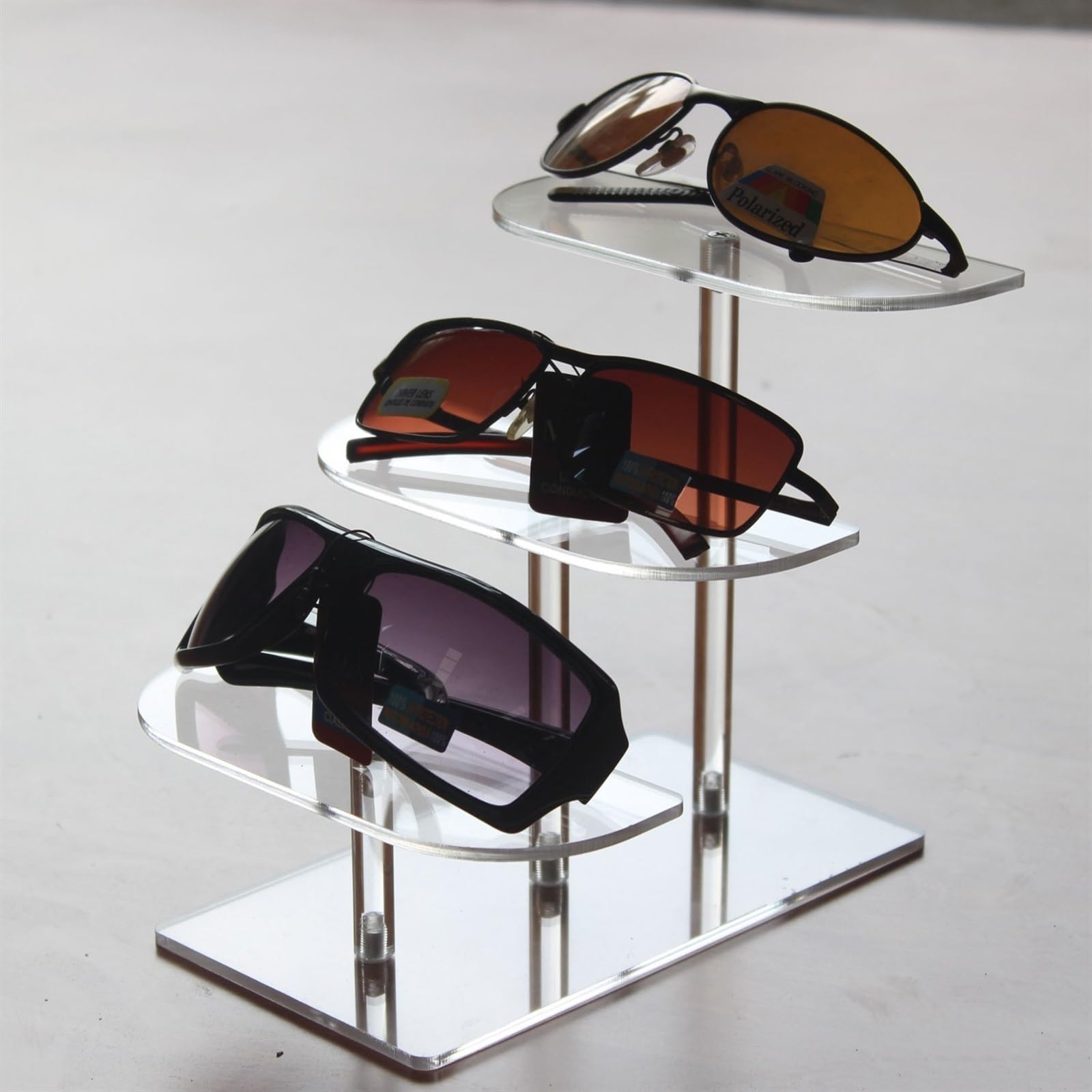 Exhibición Decorativa de Gafas Soporte de exhibición de gafas multicapa transparente acrílico, soporte de exhibición de artículos pequeños for cosméticos, soporte de exhibición de pulsera Estante Para