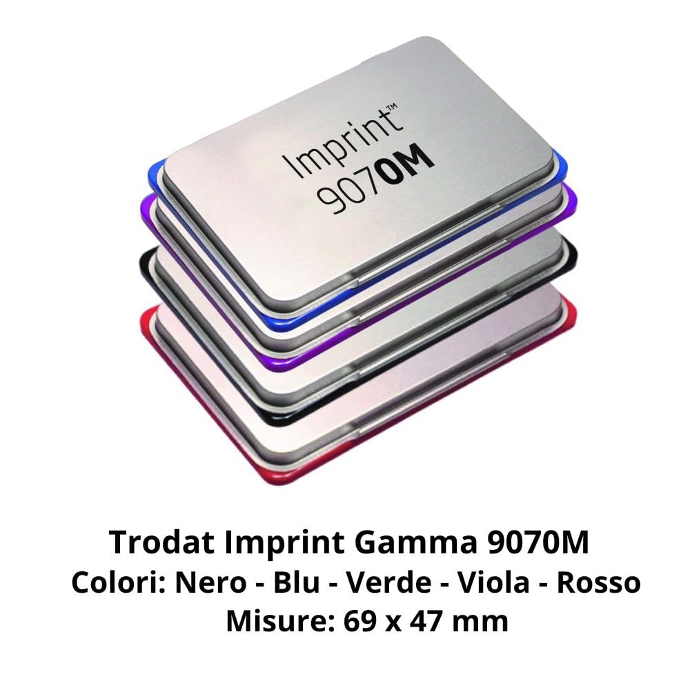Trodat 9074M Cuscinetto Inchiostro Blu - Per Timbri Manuali, 160x90 Mm, Ricaricabile Ad Acqua - Foto 5