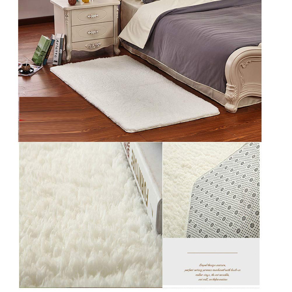 Tapis Moelleux et Super Doux pour Chambre à Coucher Chambre d'enfant, Tapis Anti-dérapant Shaggy de Décoration Intérieure, Tapis de Sol Moderne a Poils Longs Beige 200X300CM