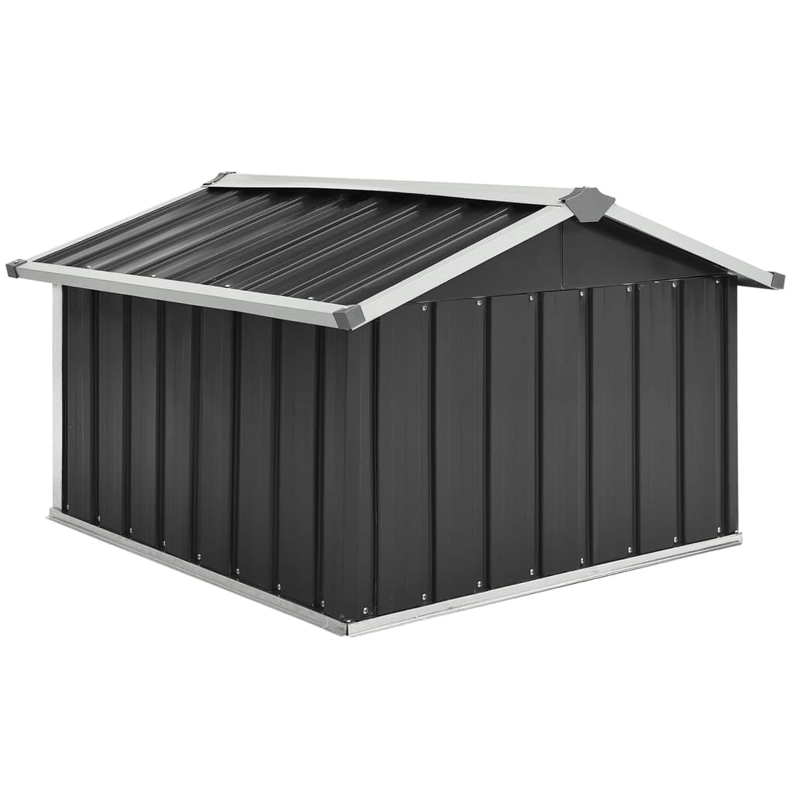 Abri pour Robot de Jardin 92x97x63cm Acier Galvanisé Anthracite Abri pour Tondeuse à Gazon Robotisée Rangement d'Outils Hangar Arrière-Cour