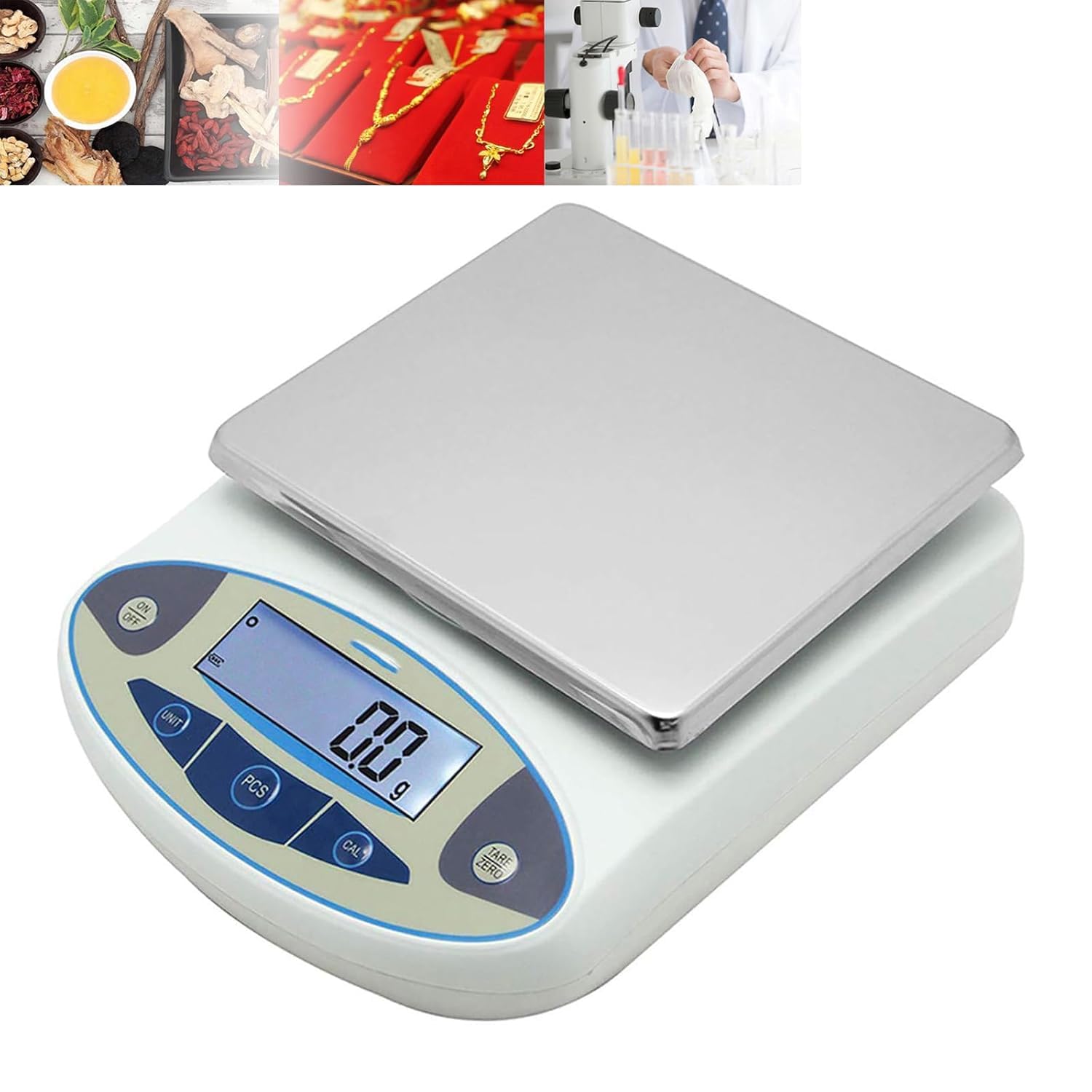HPTHLY Laboratory Digital Scale,High-Precision Balance Electronic Scale,with Display,Maximum Weighing: 5000g,for Laboratory
