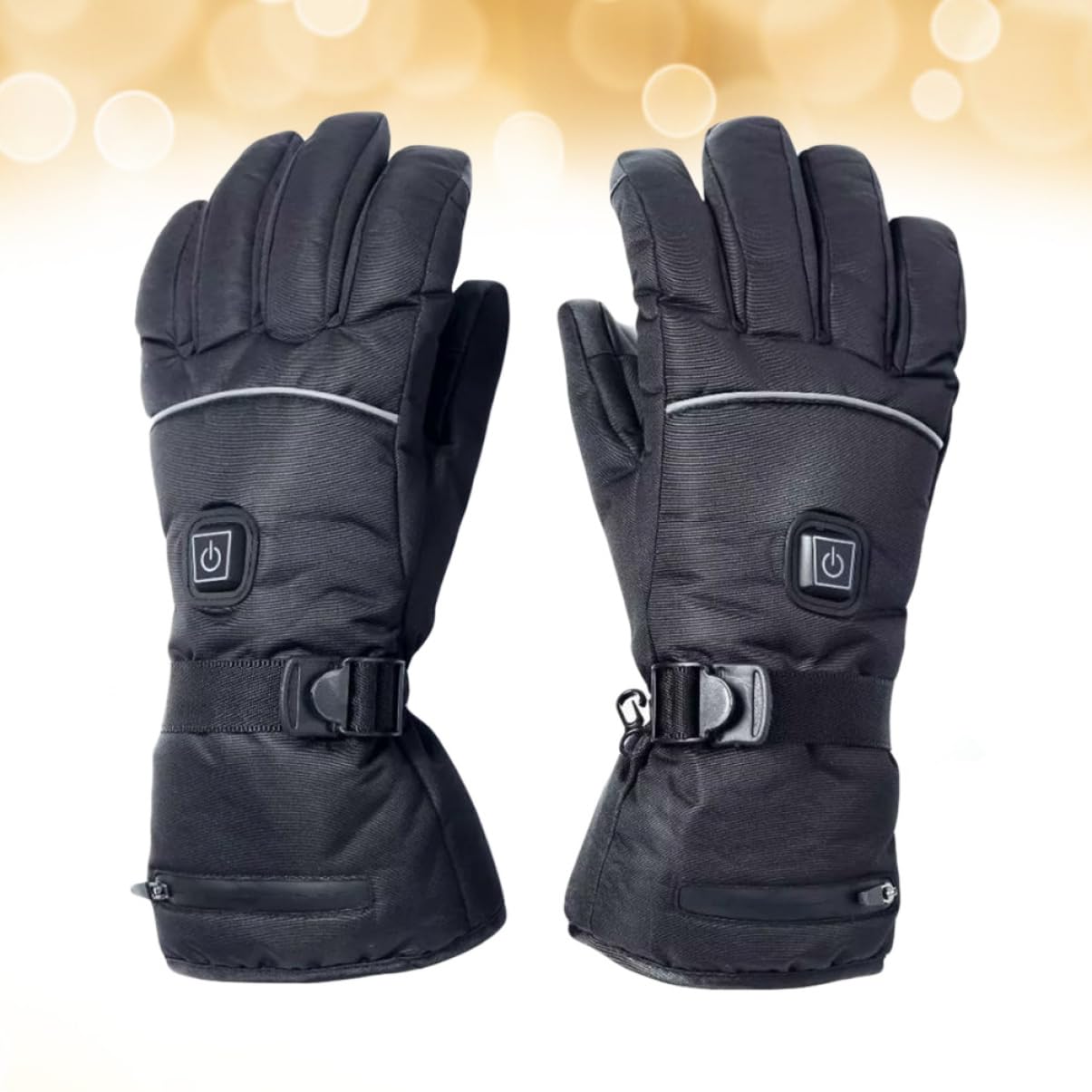 GOOHOCHY Auto Warming Heating Gloves for Winter Men's Ski Gloves 3 Modes s Size No Battery