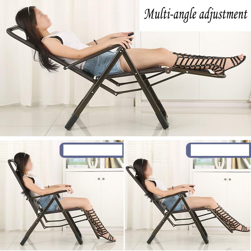 ZXQZ Folding Chair - Recliner Folding Old Man Rocking Chair