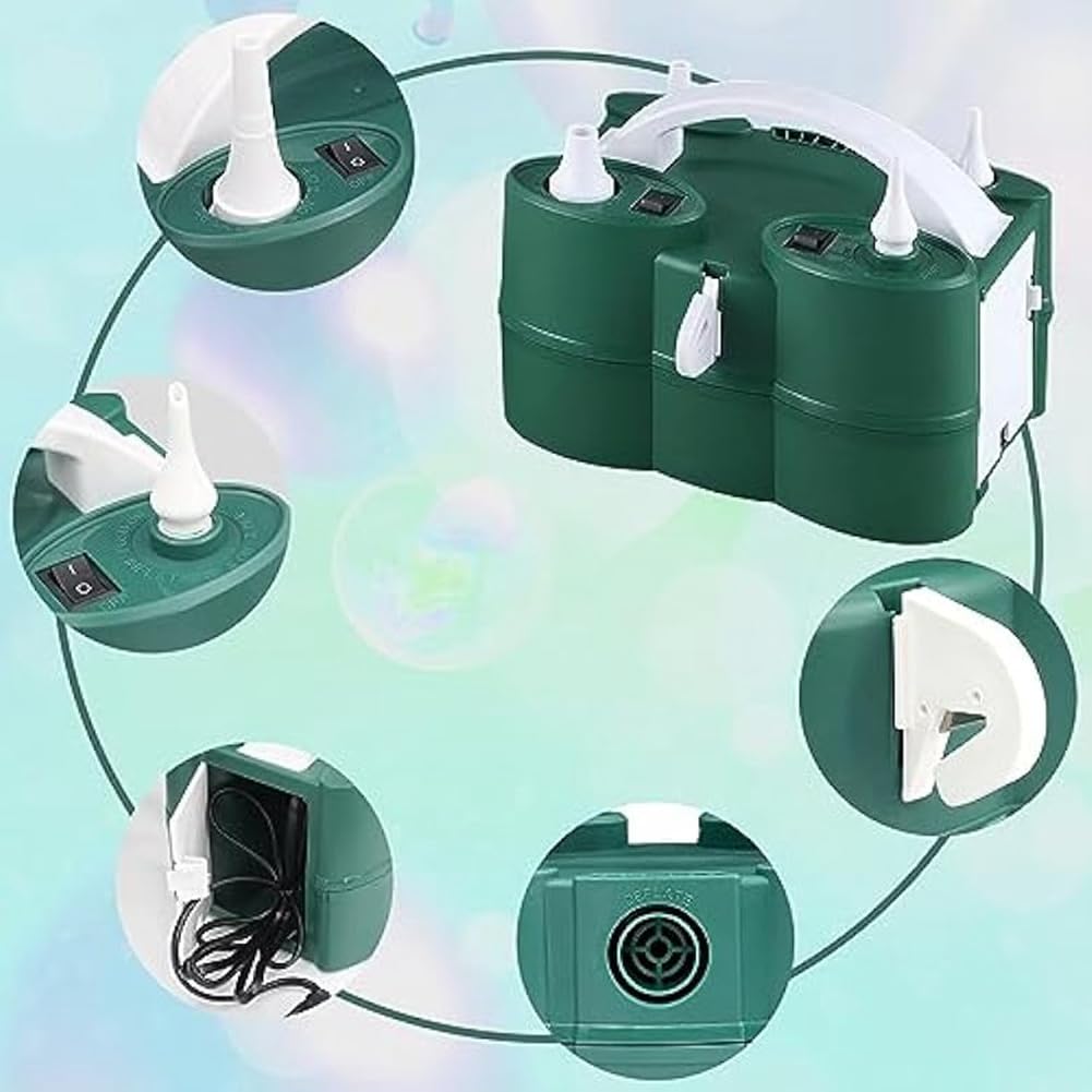 Enchufe de la UE, bomba de globo eléctrico potente, bomba de inflado y desinflado de aire, doble motor para piscina, cama hinchable, etc.