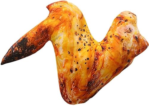 Almohada de coche de 7.9 pulgadas, almohada de simulación de pata de pollo, juguete de peluche con alas de pollo, cojín frito, almohada suave para
