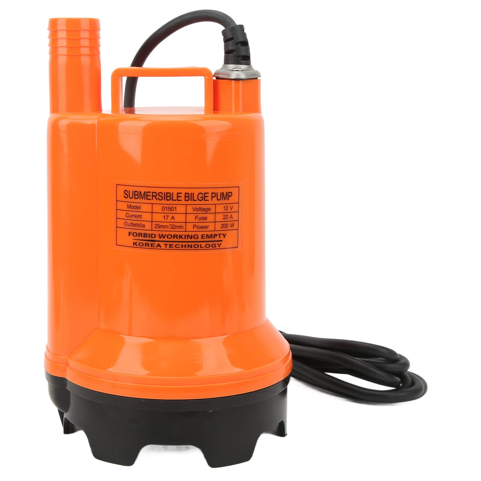 Yosoo Health Gear Pompa Zęzowa 12 V, Zatapialna Morska Pompa Spustowa o Mocy 200 W, Dużym Udźwigu i Niskim Zużyciu Energii do Jachtów i łodzi Rybackich
