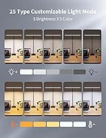 Vista 6 de Kary LED Desk Lamps for Home Office, Tall Desk Light with Base, Flexible Gosseneck Adjustable Height 5-Level Dimmable Brightness & Color, Architect