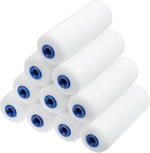 Miniatura 7 de Bates- Cubiertas de rodillo de espuma para pintura, paquete de 10, 4 pulgadas, rodillo de pintura de 4 pulgadas, cubiertas de pintura de rodillo de