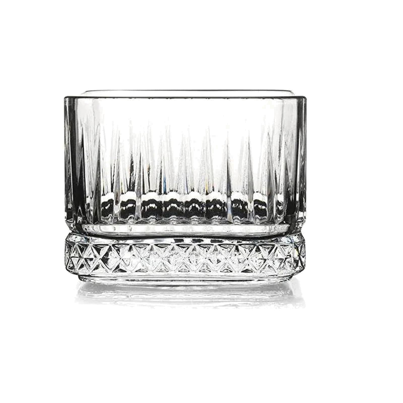 Glasschalen 12er-Set – 235 ml stapelbare Dessertschalen mit Facettenschliff, spülmaschinenfest, für Desserts, Dips, Vorspeisen & Snacks