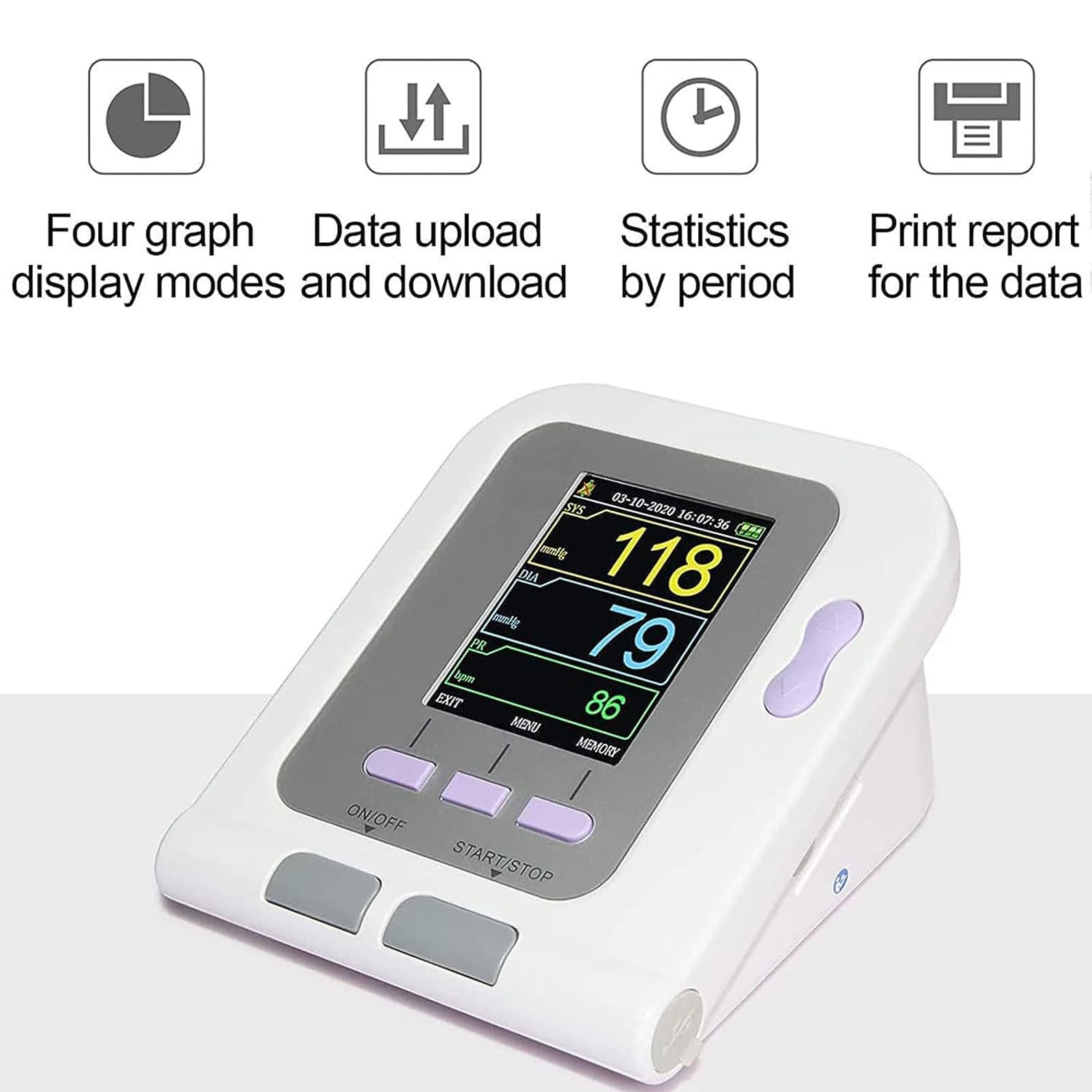 Sfigmomanometro elettronico veterinario digitale, sfigmomano elettronico con misurazione automatica con 3 polsini, attrezzatura veterinaria da tavolo per la cura degli animali di cani/gatti/animali