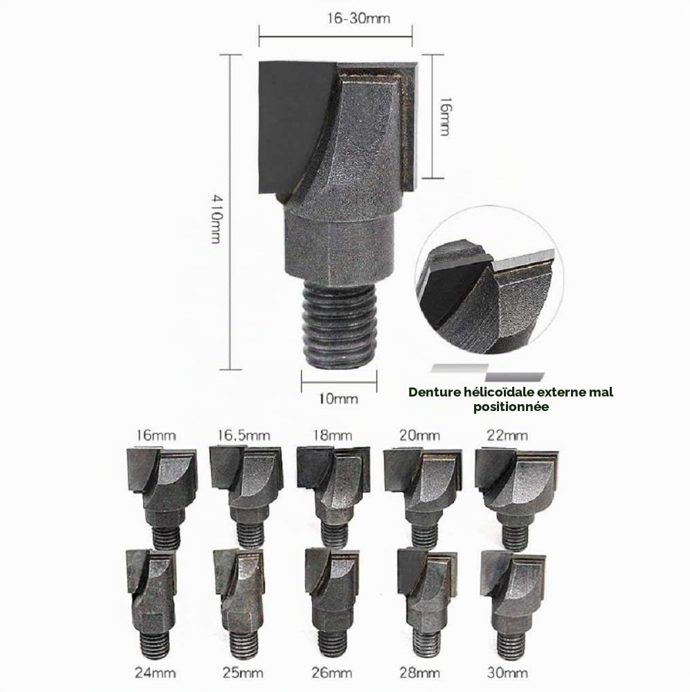 1 Pièces 16-30mm Coupe-bois En Carbure Pour Souber Mortaise Serrure Gabarit CWB16 (20mm)