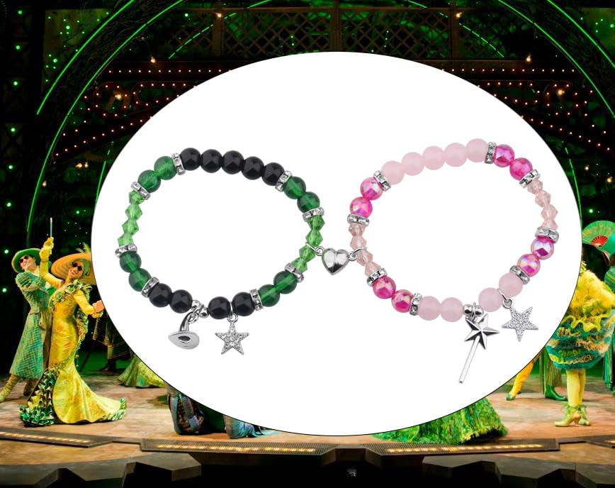 Witch Inspired Beads Bracelet Set Broadway Musical Jewelry The Musical Theater Couple Gift4