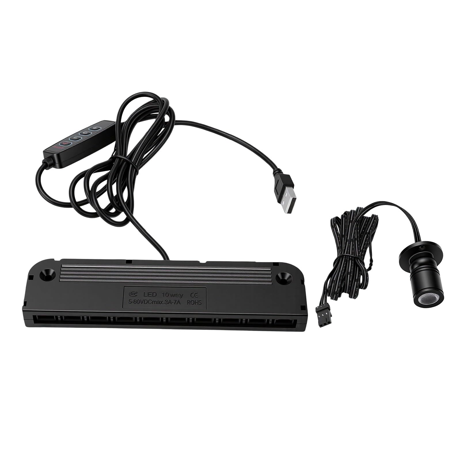 Luocute Paquet de 8 Mini Projecteurs LED pour Vitrine avec Télécommande