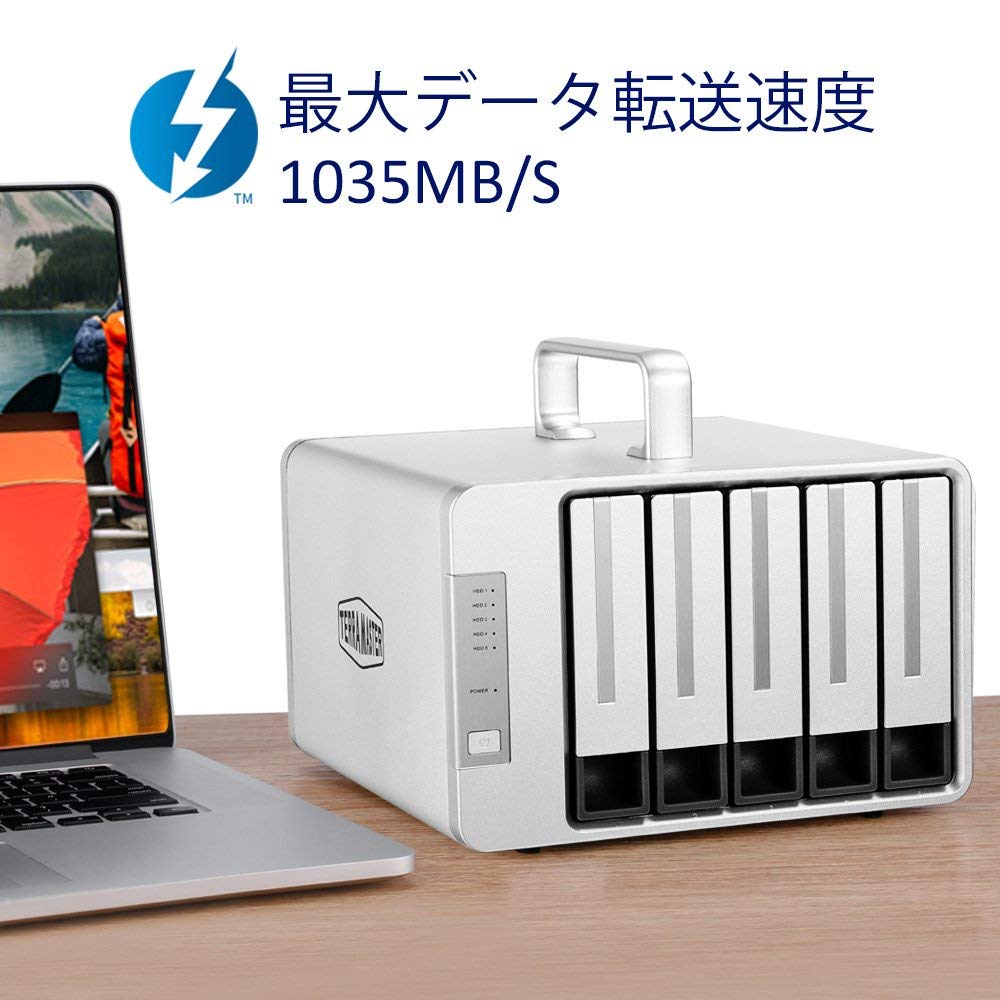 Amazon | TERRAMASTER D5 Thunderbolt3「D5-330」ストレージ プロ 