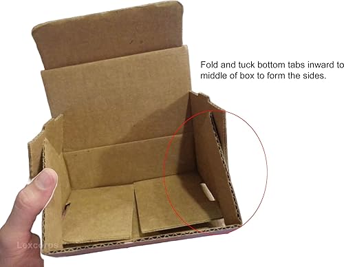 Miniatura 4 de Paquete de 50 cajas de envío M1044 de cartón corrugado blanco de 10 x 4 x 4