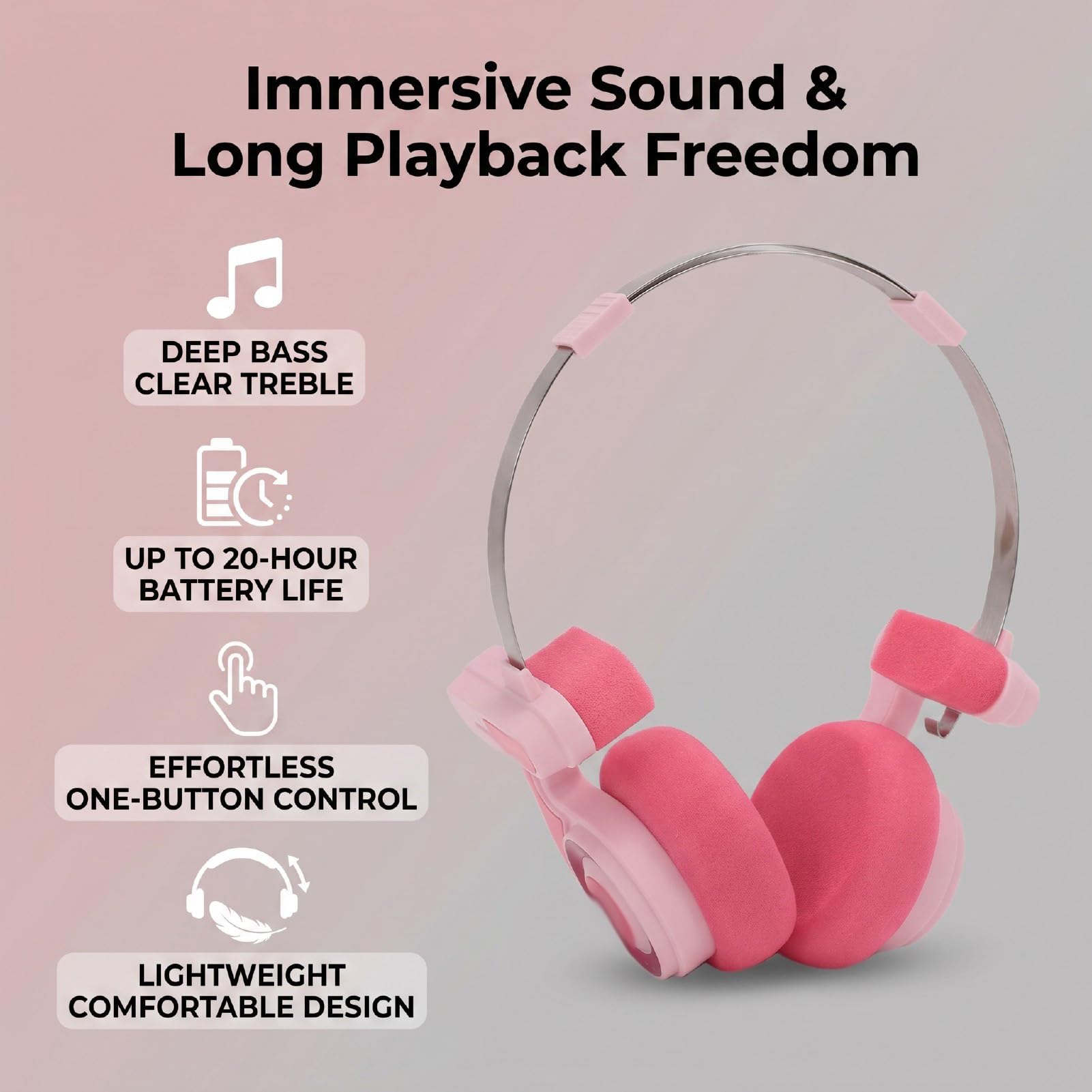 CCYLEZ Cuffie Bluetooth Over Ear 20 Ore Batteria, Auricolari Wireless in