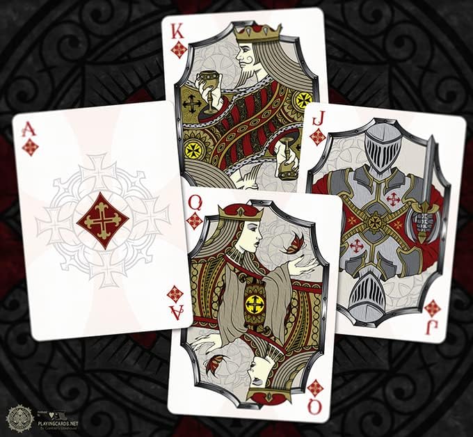 Miniatura 7 de Carmesí de la fortaleza que juega la baraja especial del póker de Gamblers Warehouse